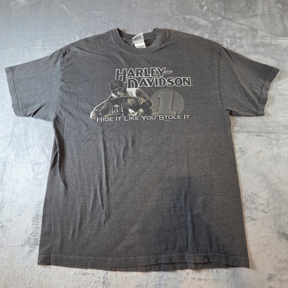 Vintage Y2k Motorcycle T Shirt Ride It Like You Stole It Men's XL Las Vagas